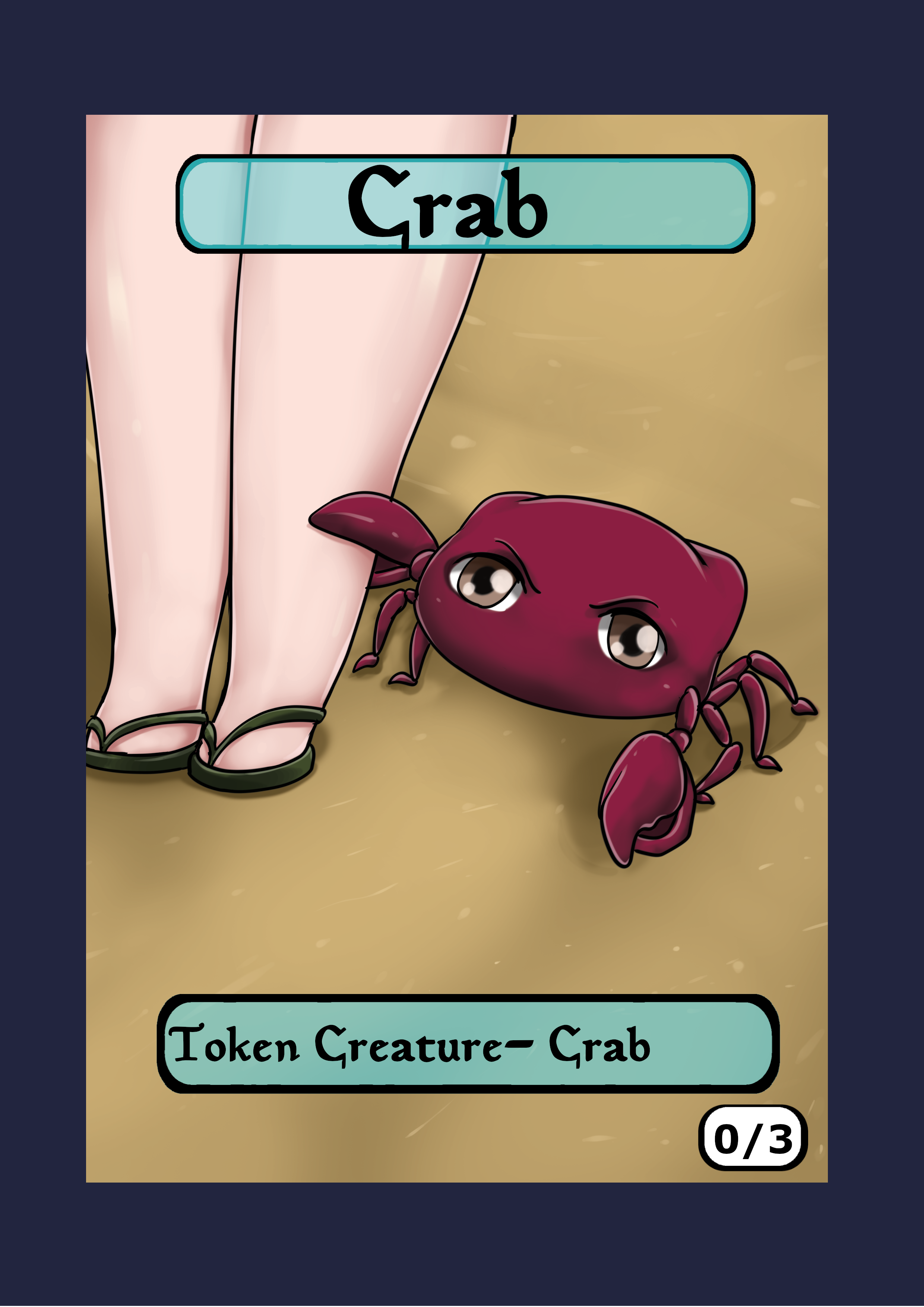 Crab 0/3 Token Mega Chibi Crab 0/3 Token Mega Chibi