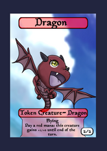 Load image into Gallery viewer, Dragon 2/2 w Flying, Firebreathing Token