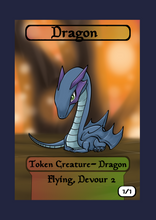 Load image into Gallery viewer, Dragon 1/1 w Flying, Devour 2 Token