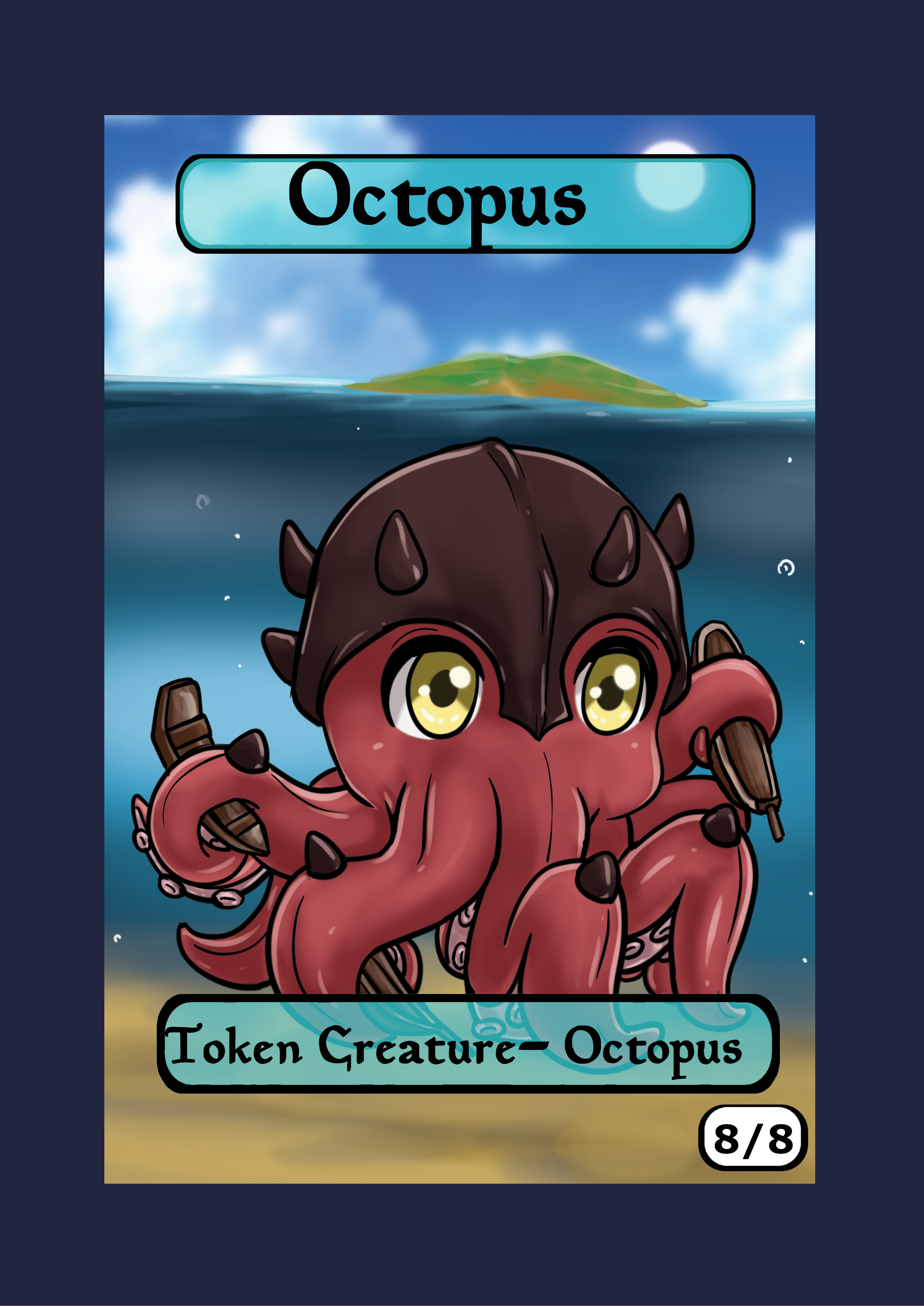 Octopus 8/8 Token Mega Chibi Octopus 8/8 Token Mega Chibi