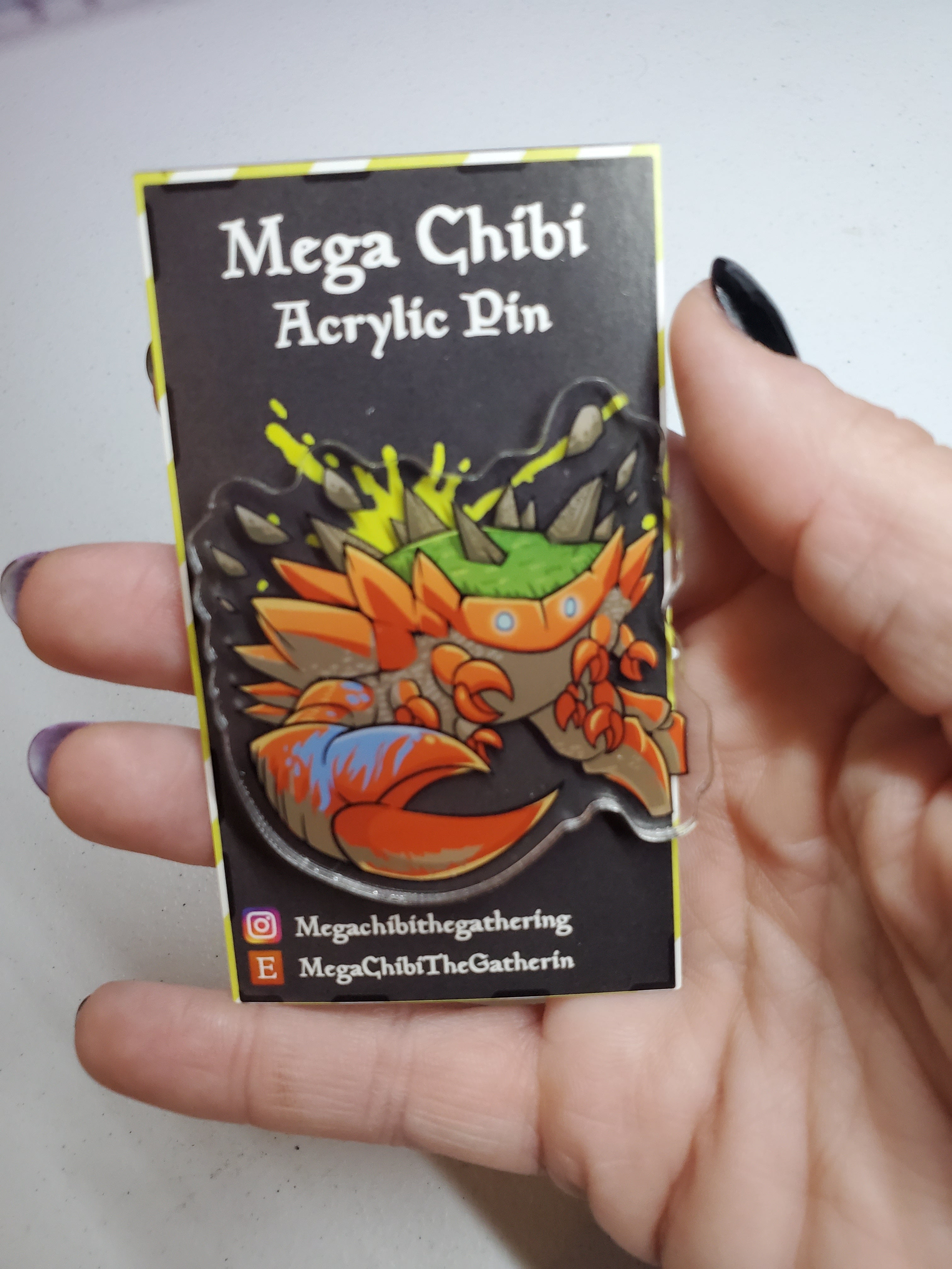Charix, the Raging Isle Acrylic Pin – Mega Chibi