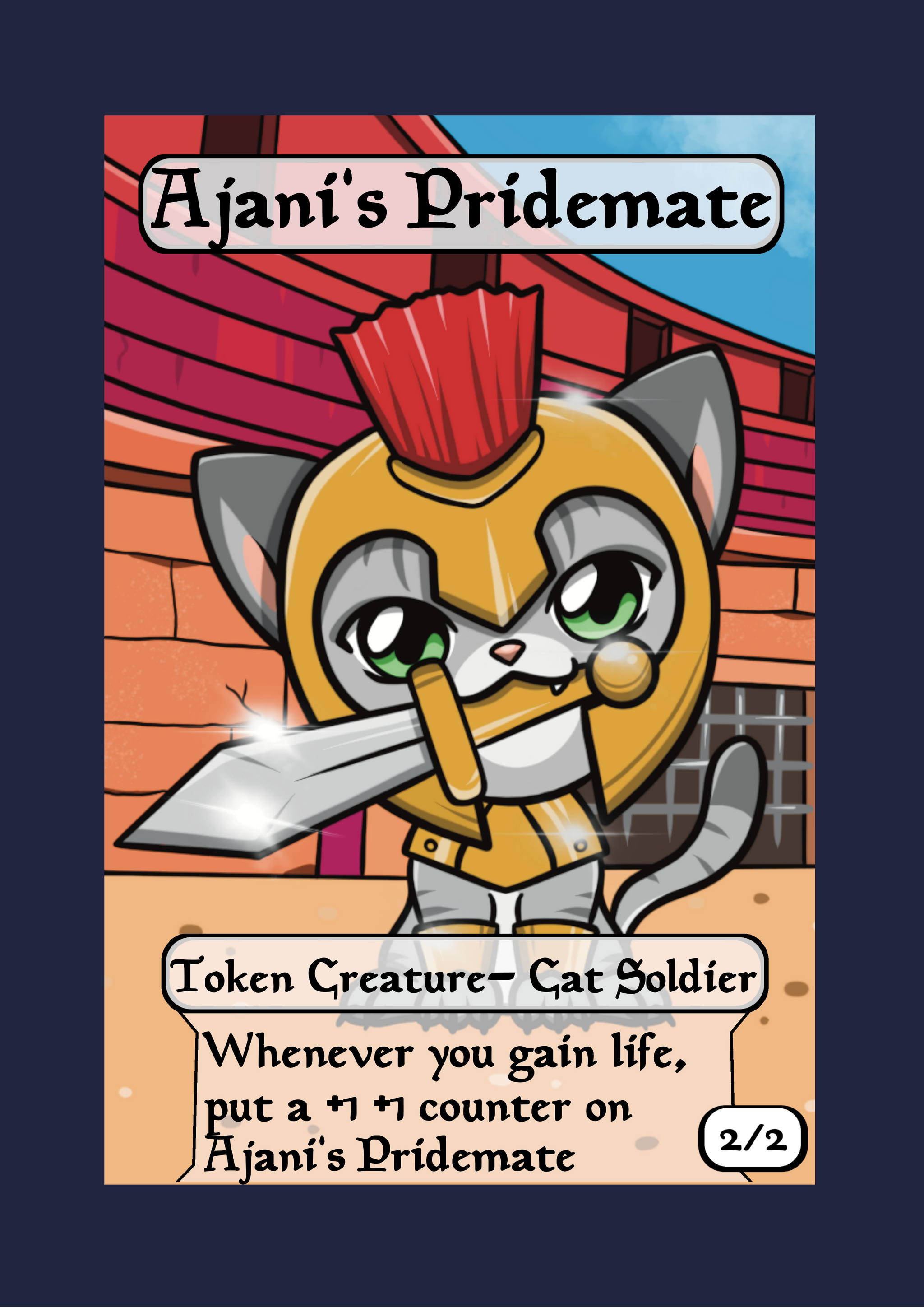Ajani's Pridemate 2/2 Token – Mega Chibi
