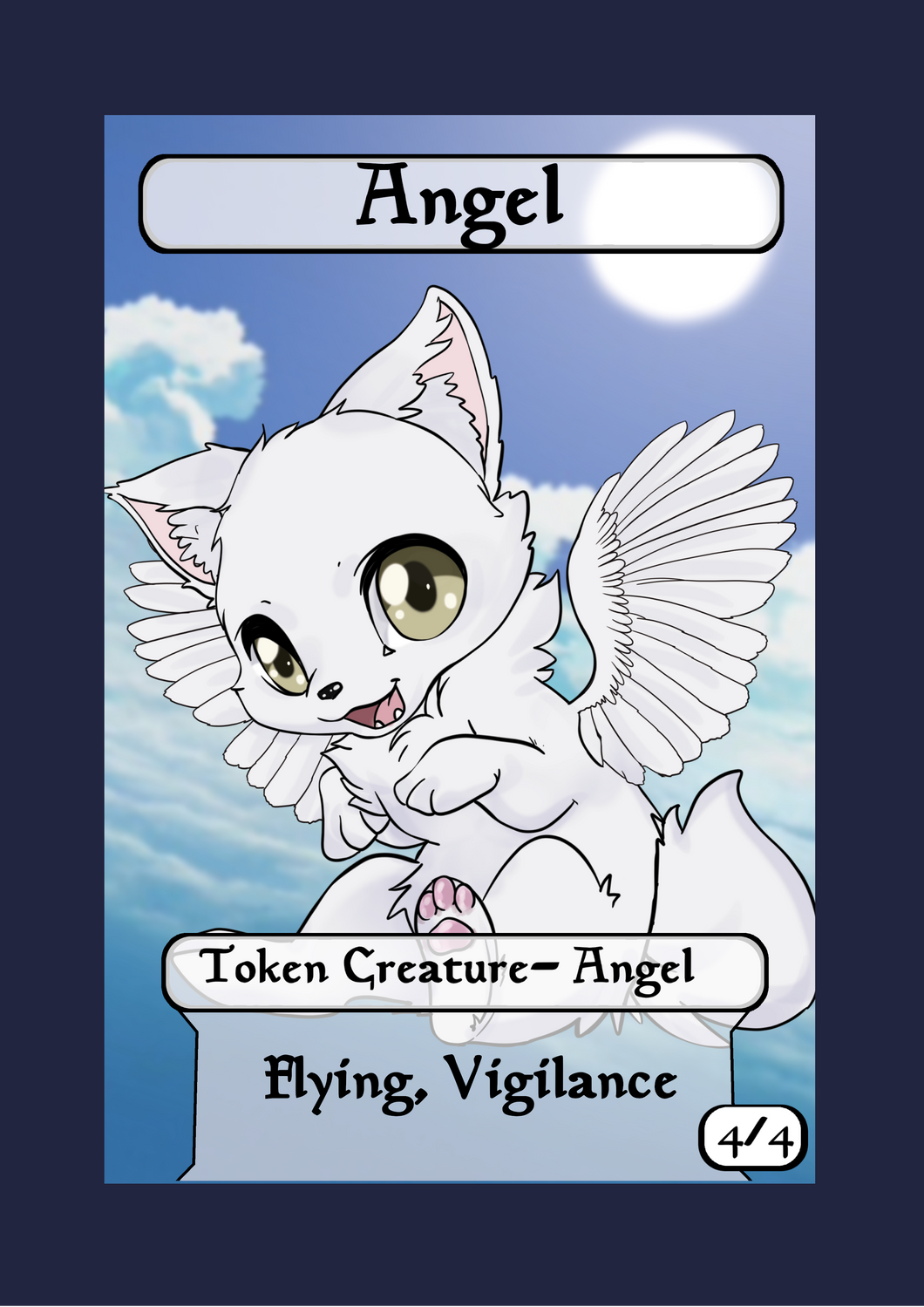 Angel (Dog) 4/4 w/ Flying & Vigilance Token