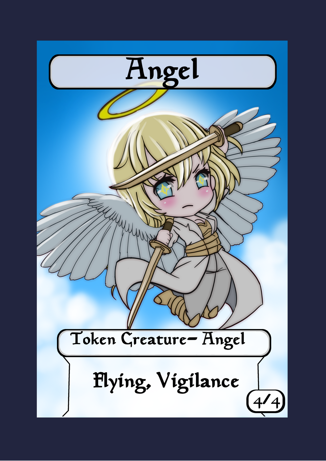 Angel 4/4 w/ Flying & Vigilance Token