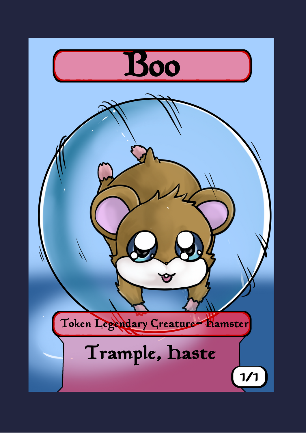 Boo Hamster 1/1 w/ Trample & Haste Token