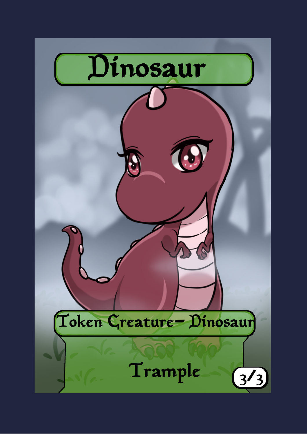 Dinosaur 3/3 w/ Trample Token