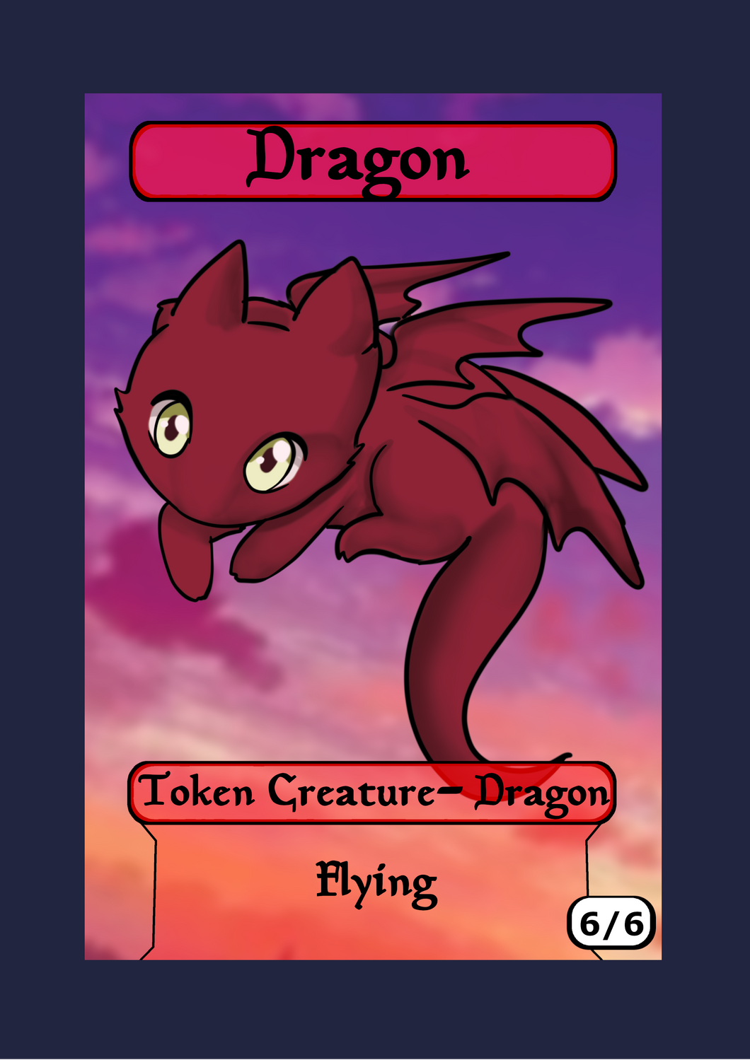 Dragon 6/6 w/ Flying Token