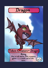 Load image into Gallery viewer, Dragon 2/2 w Flying, Firebreathing Token
