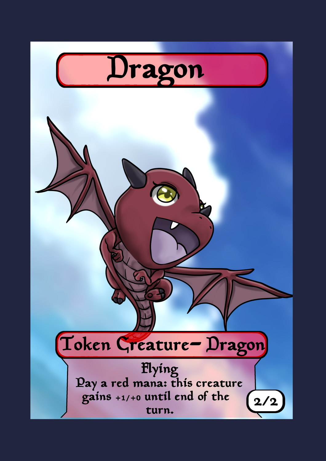 Dragon 2/2 w Flying, Firebreathing Token