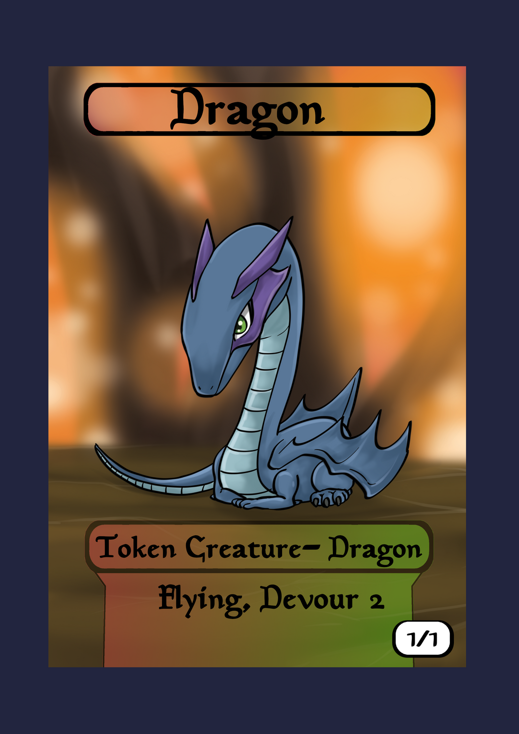 Dragon 1/1 w Flying, Devour 2 Token