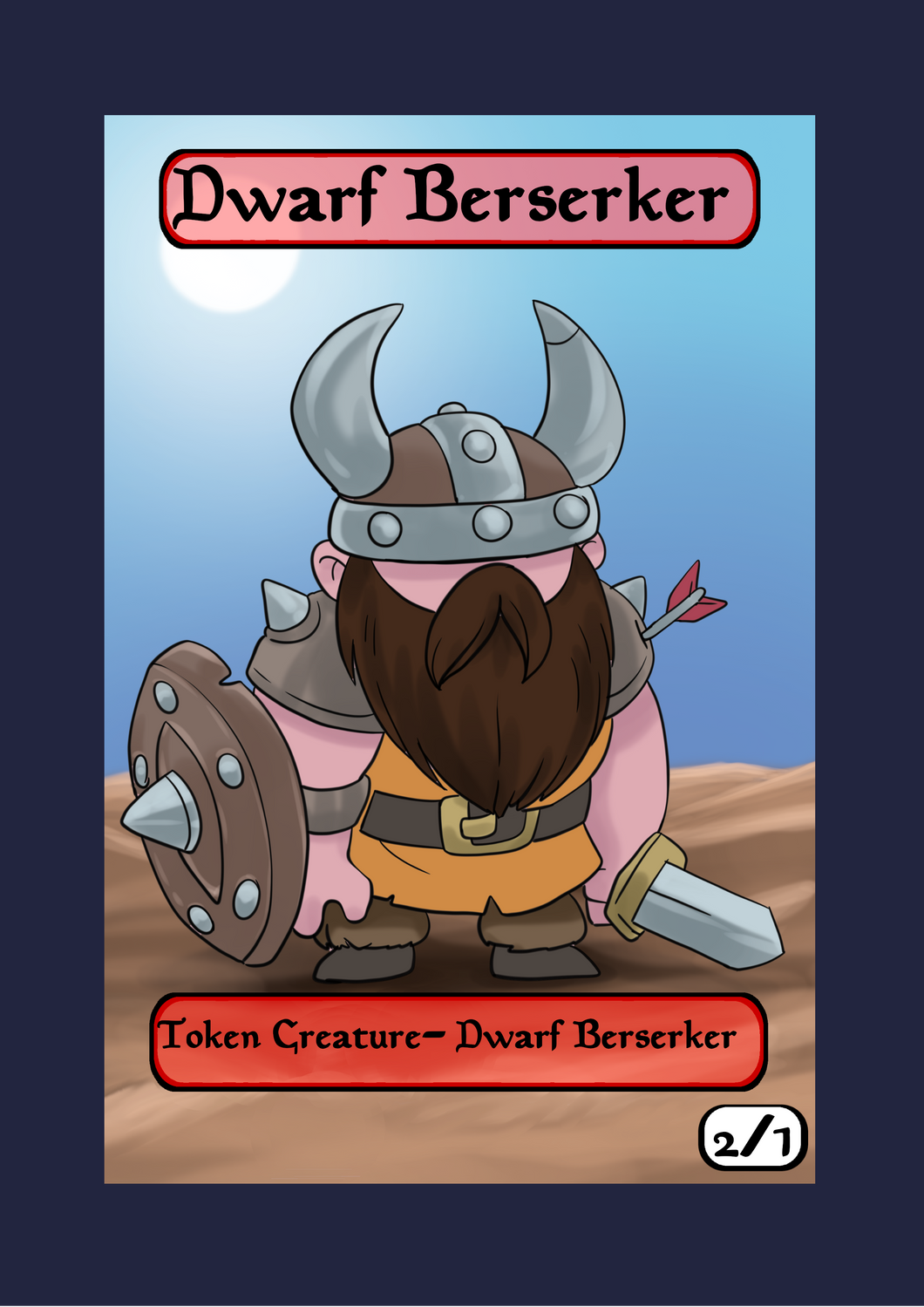 Dwarf Berserker 2/1 Token