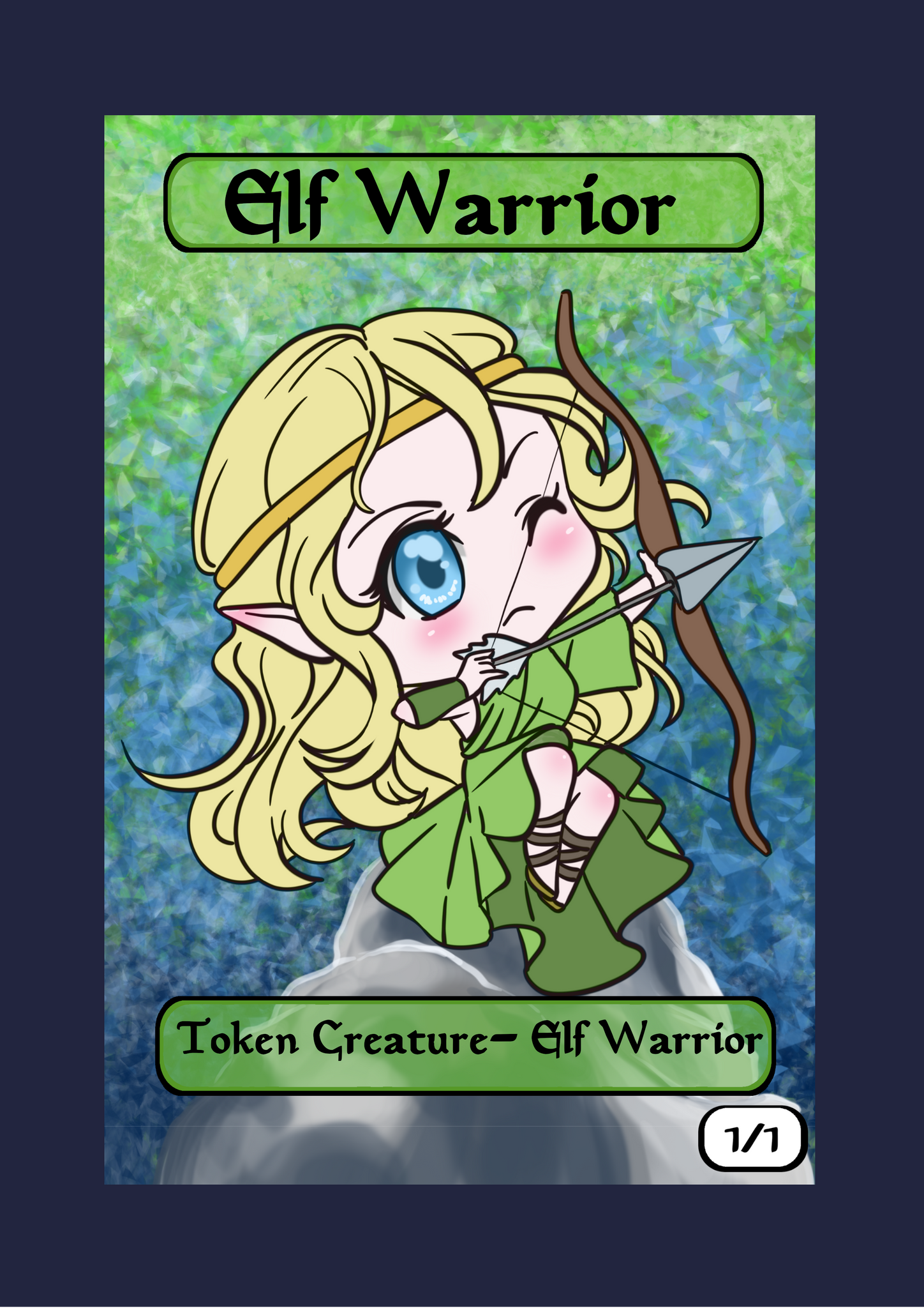 Elf Warrior 1/1 Token Mega Chibi Elf Warrior 1/1 Token Mega Chibi