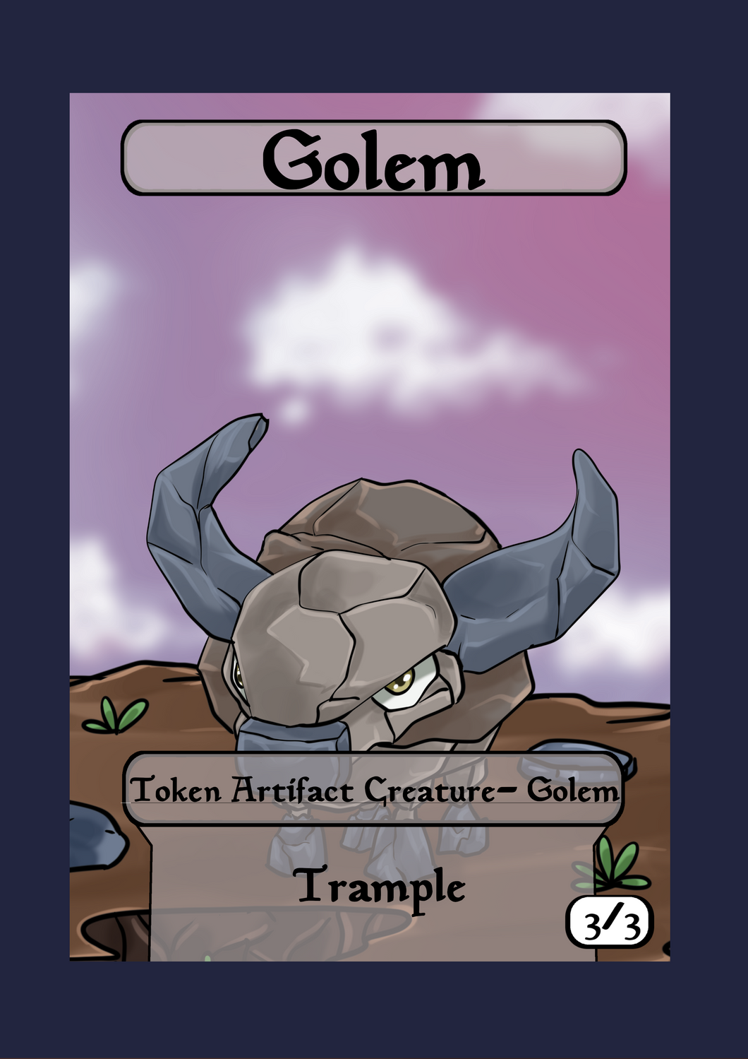 Golem 3/3 w/ Trample Token