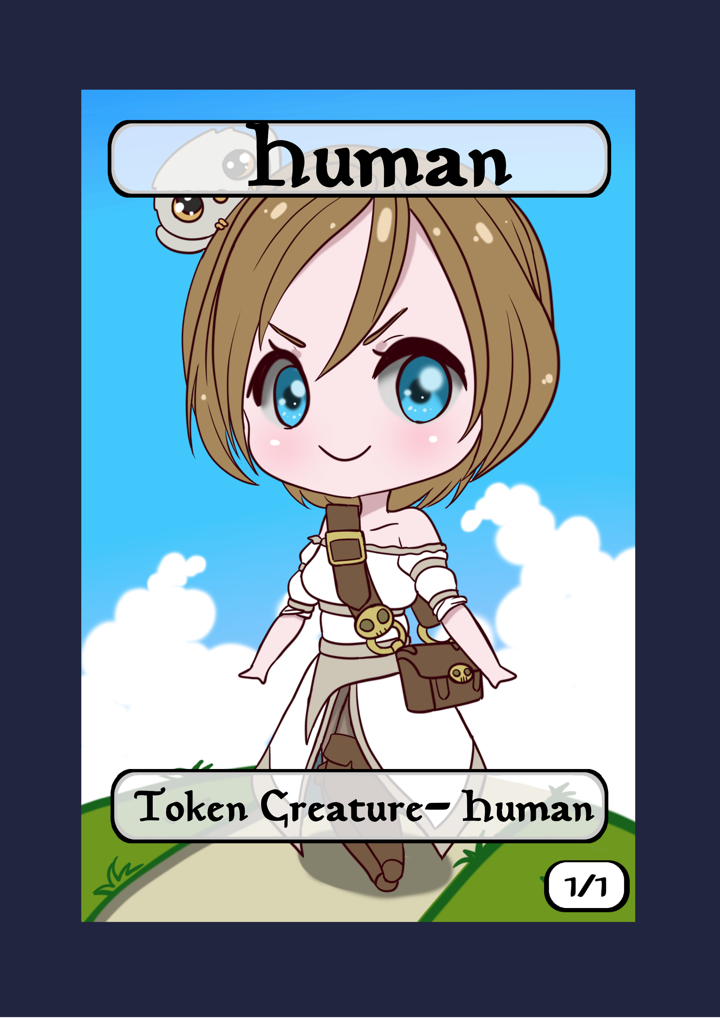 Human 1/1 White Token – Mega Chibi