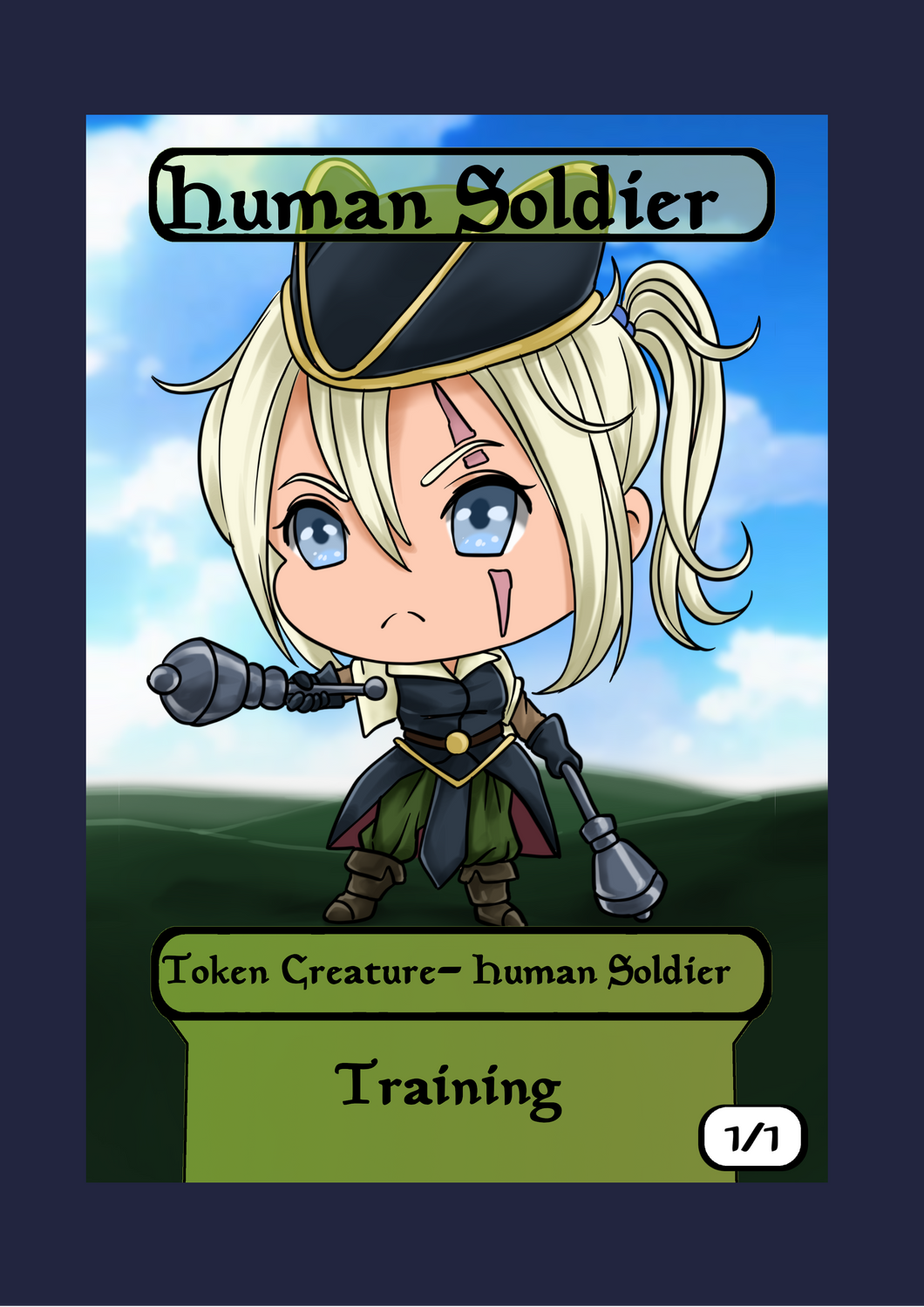 Human Soldier 1/1 w/ Training Token