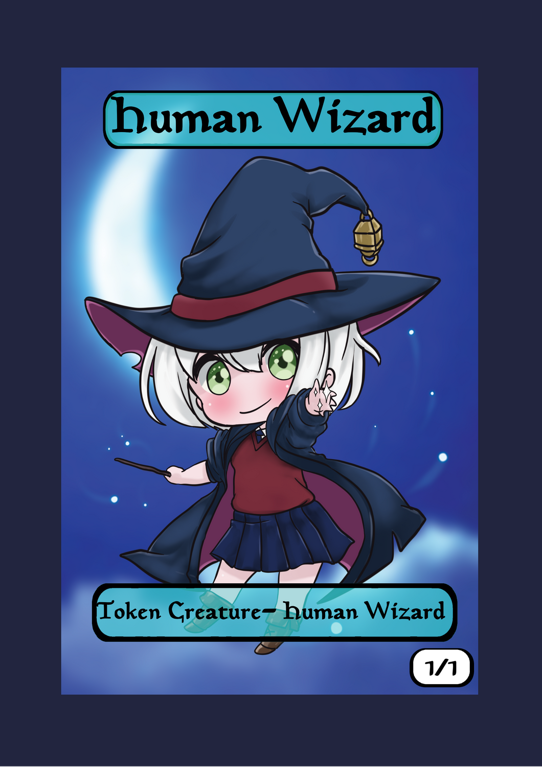 Human Wizard 1/1 Token