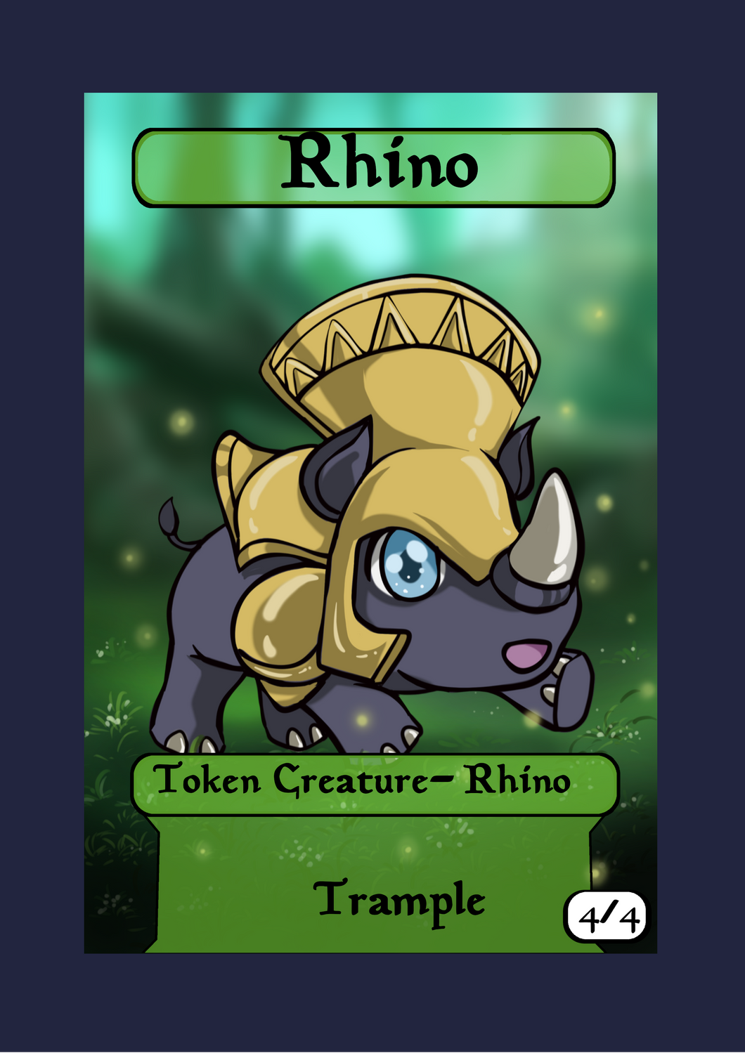 Rhino 4/4 w/ Trample Token