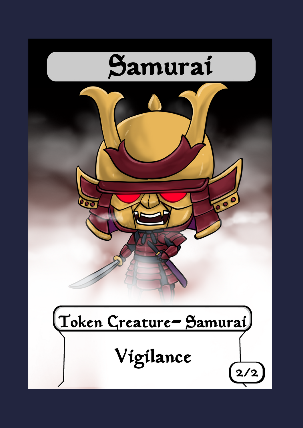 Samurai w/ Vigilance 2/2 Token