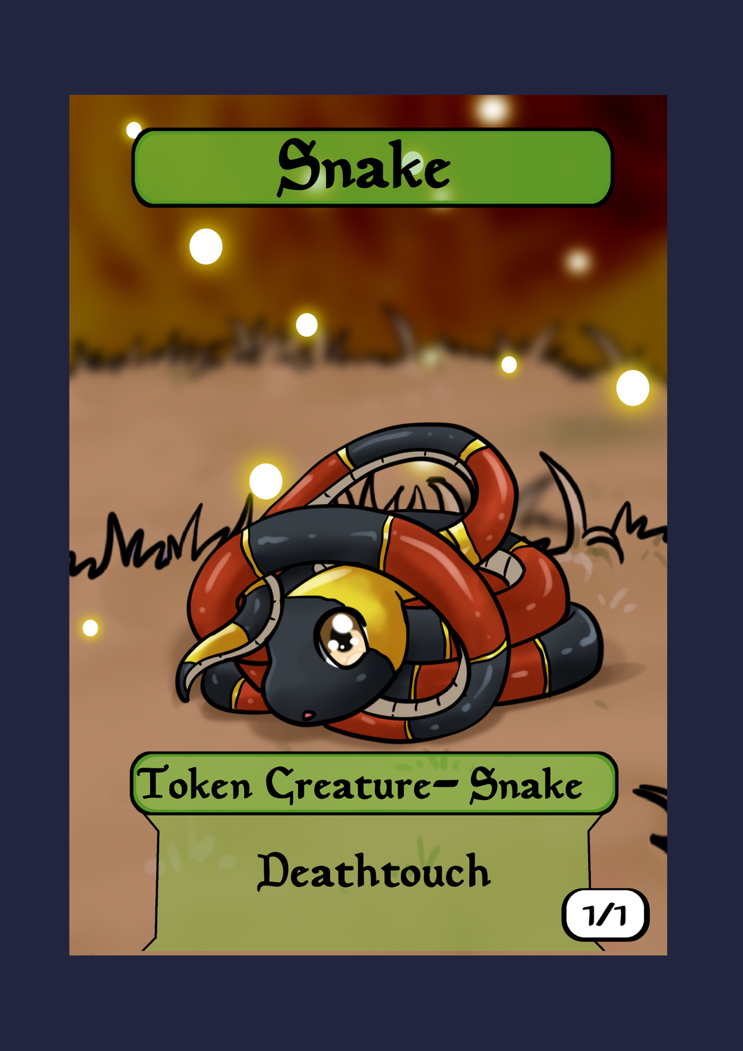 Snake 1/1 Deathtouch Token