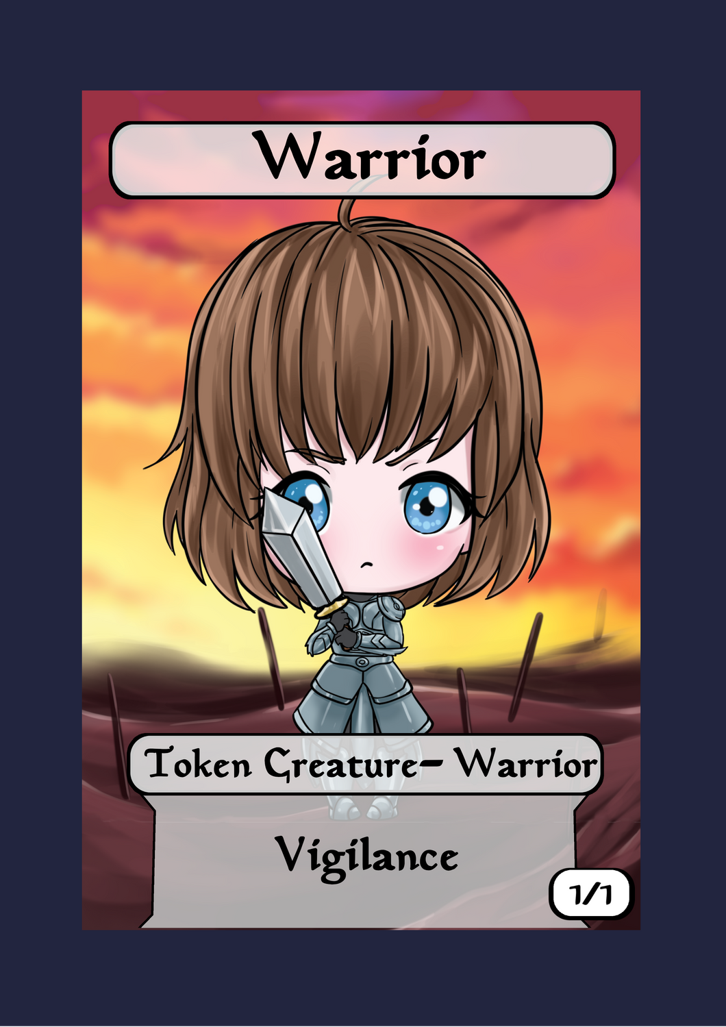 Warrior 1/1 w/ Vigilance Token