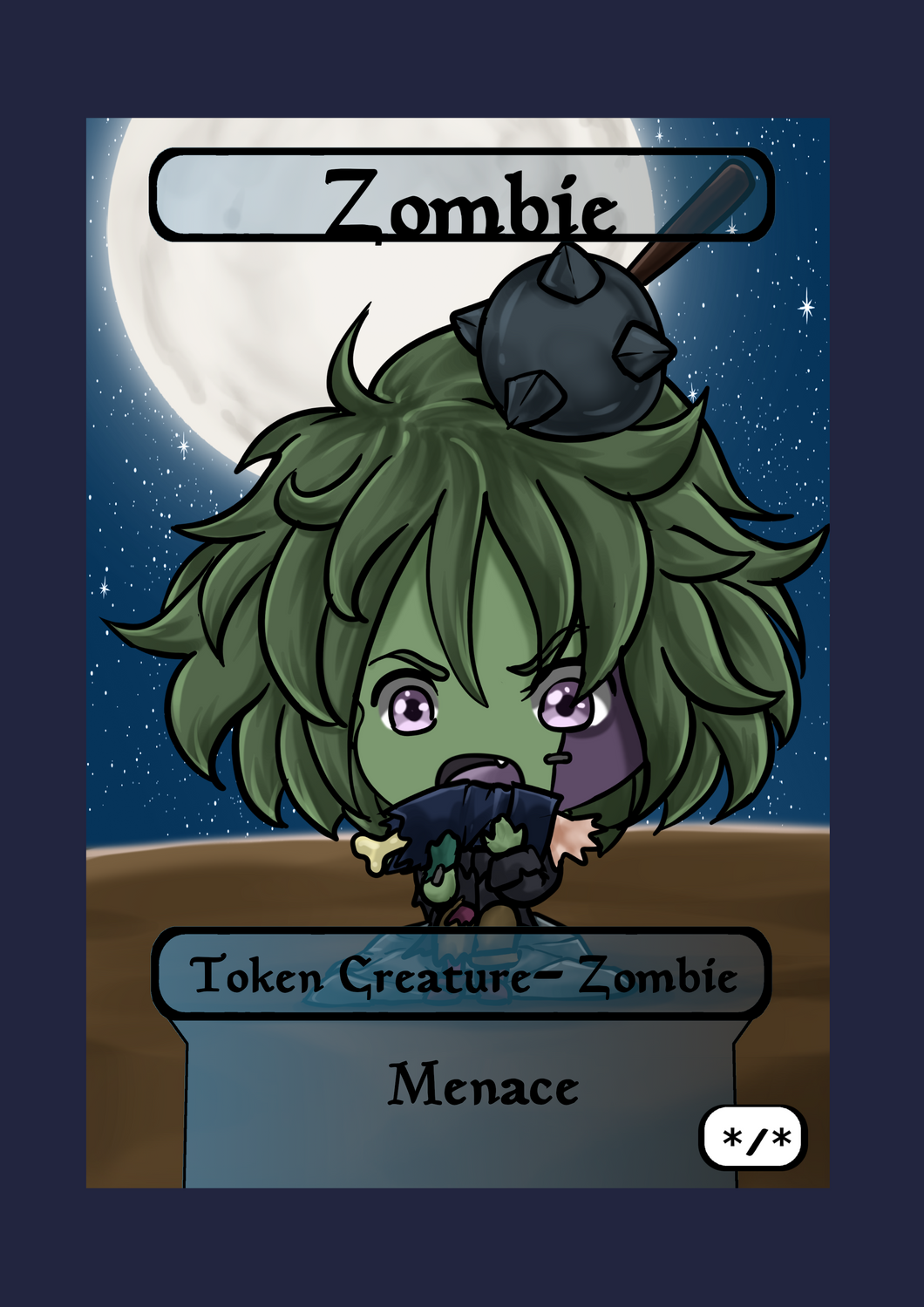 Zombie */* w/ Menace Token