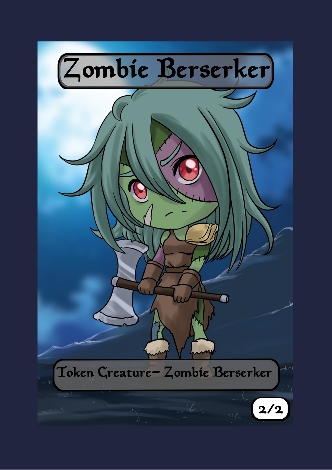 Zombie Berserker 2/2 Token