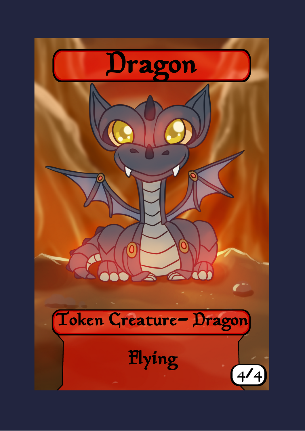 Dragon 4/4 w/ Flying Token