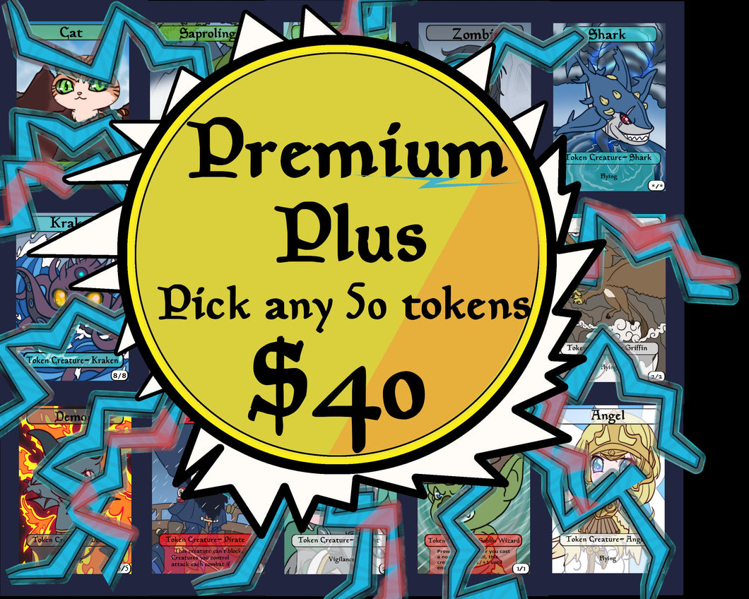 Pick any 50 creature tokens, emblems, or lands