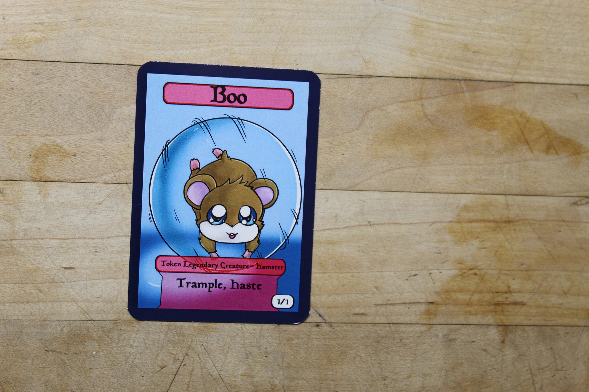 Boo Hamster 1/1 w/ Trample & Haste Token  Mega Chibi