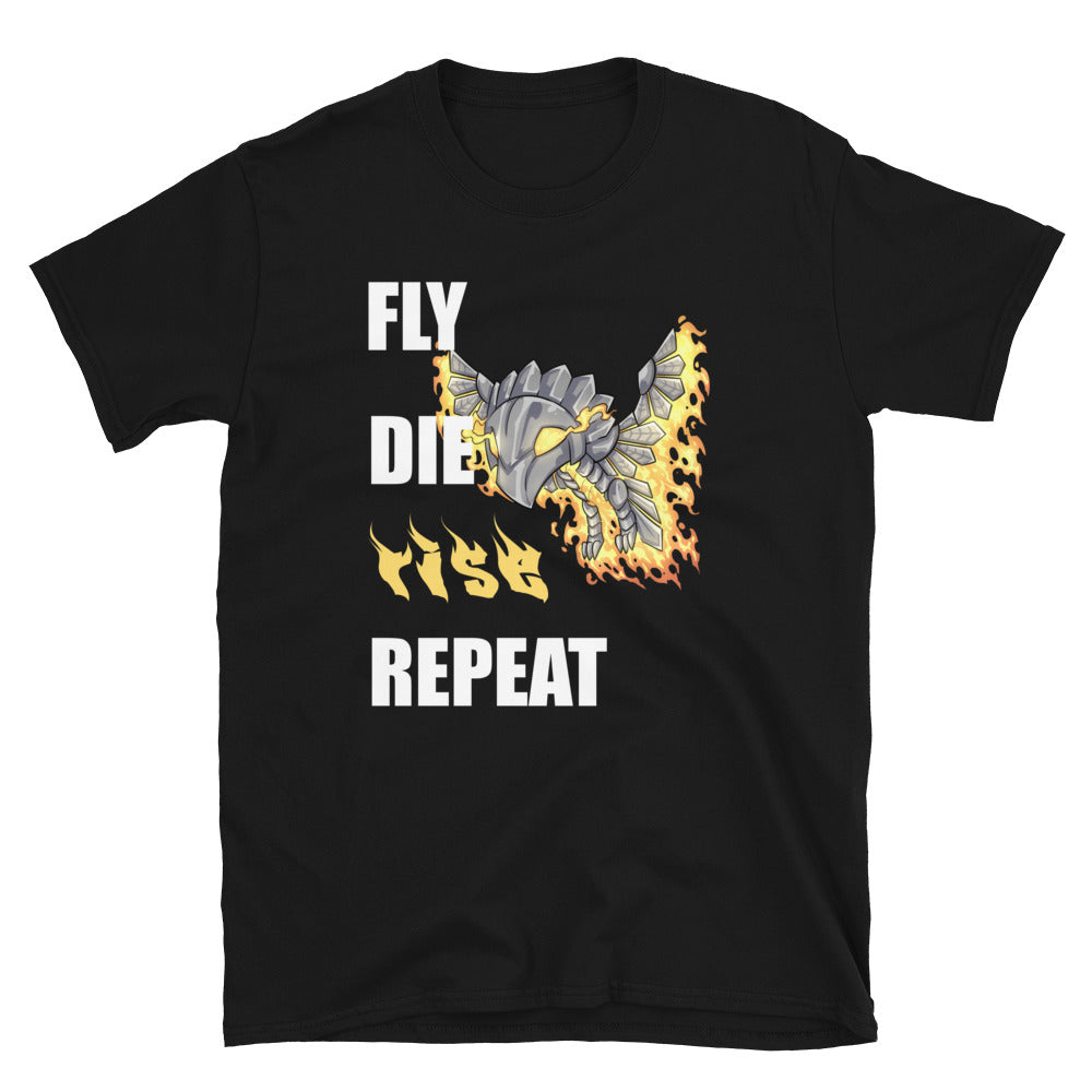 Fly Die Rise Repeat Syrix, Carrier of the Flame Funny Phoenix Unisex Tee